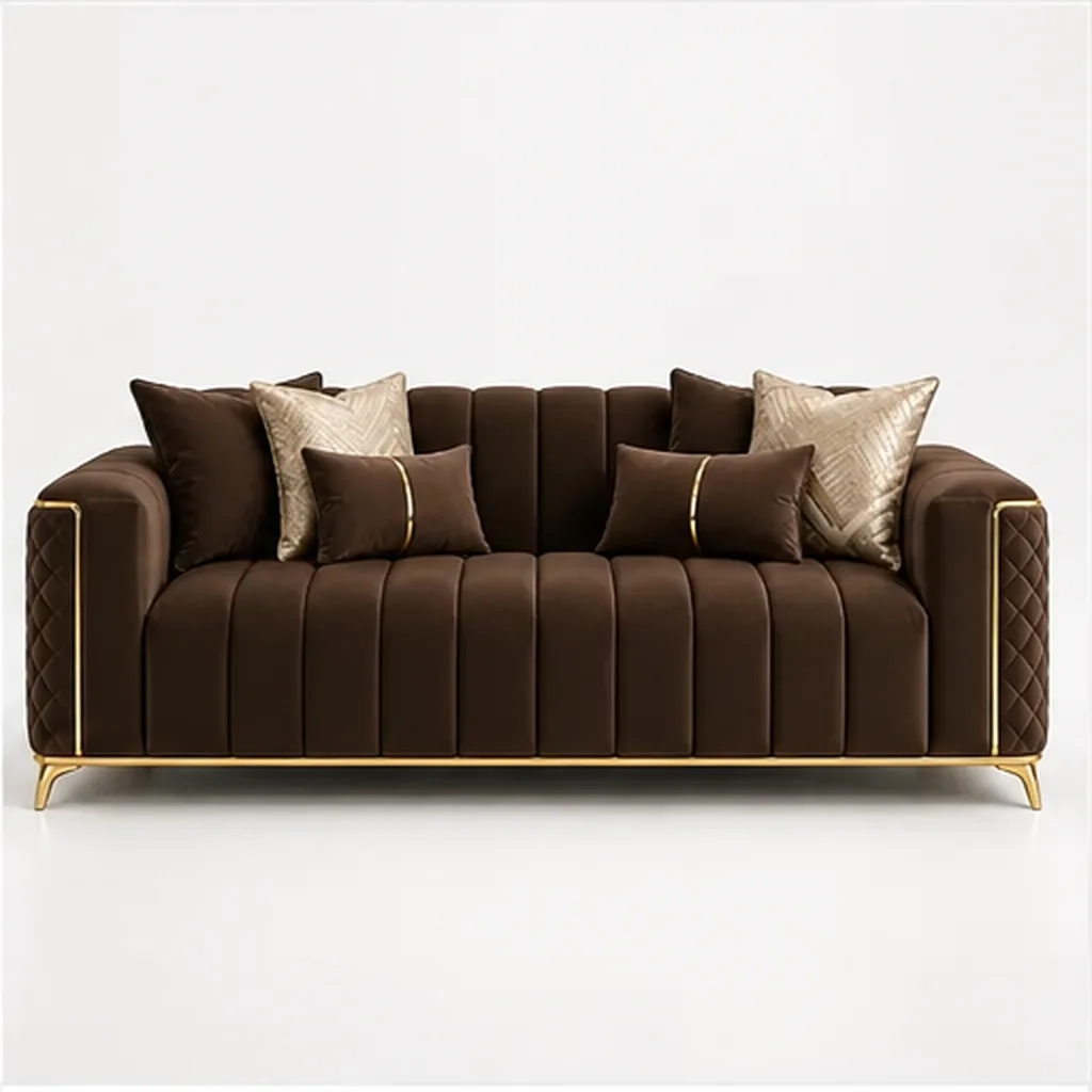 Seraphina Luxe 2 Seater Sofa - Dark Brown AI