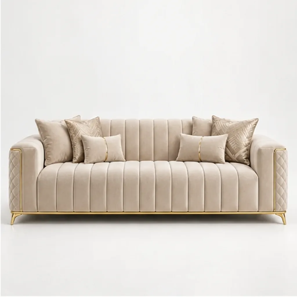 Seraphina Luxe 3 Seater Sofa - Beige AI