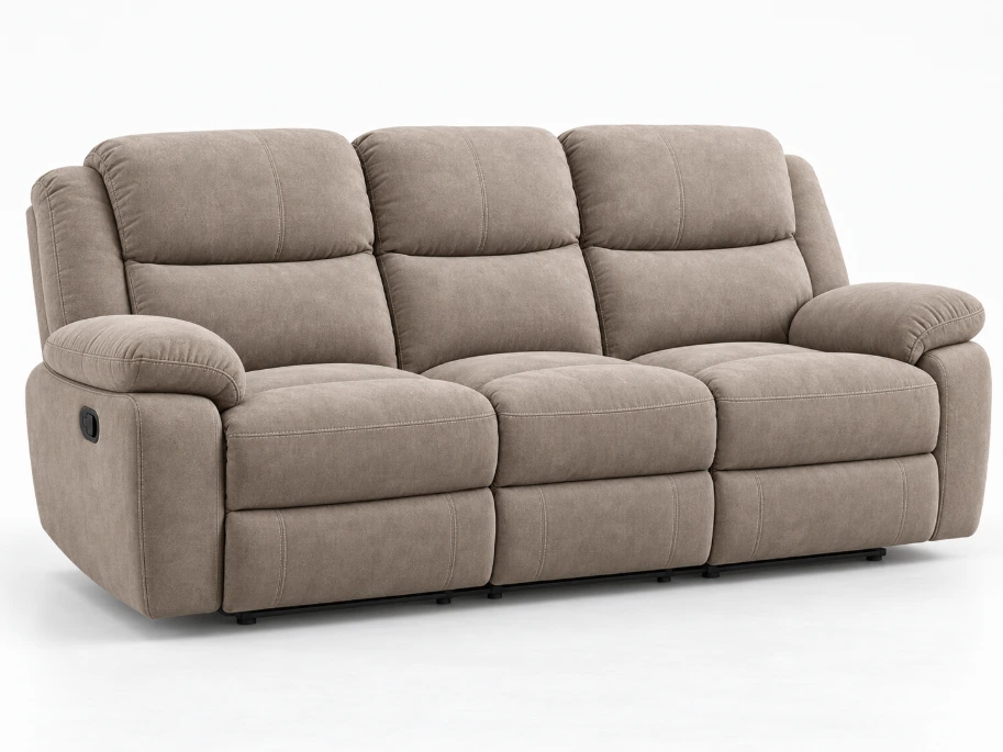 Milano Premium 3+2+1 Microfiber Recliner Lounge Suite - Image 3