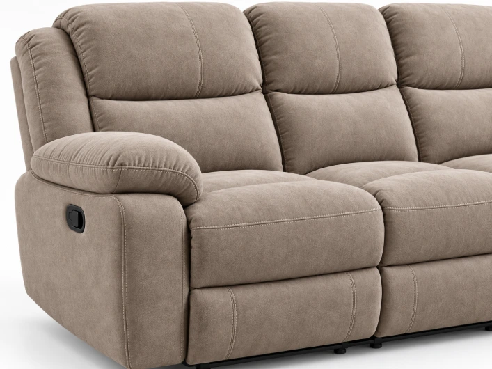 Milano Premium 3+2+1 Microfiber Recliner Lounge Suite - Image 8