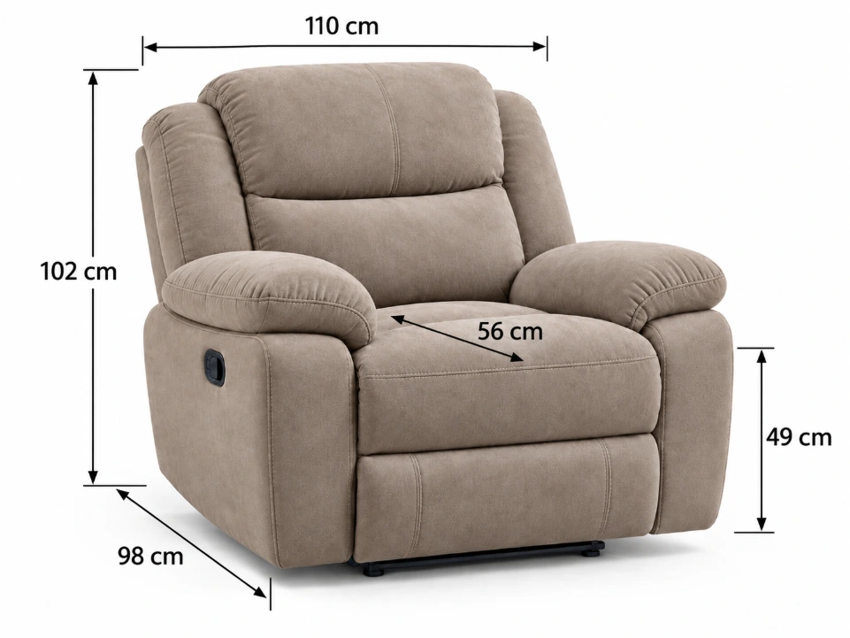 Milano Premium 3+2+1 Microfiber Recliner Lounge Suite - Image 12