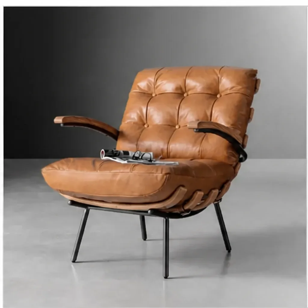 Fidel Leather Armchair – Tan - Medium Tan AI